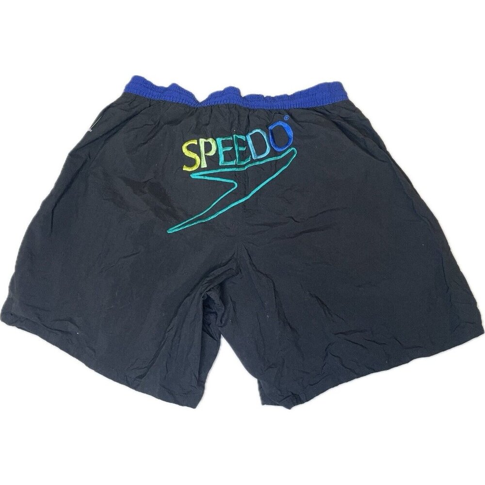 Vintage 90s Speedo Swim Trunk Shorts Men L Nylon Mesh Lined Lightweight